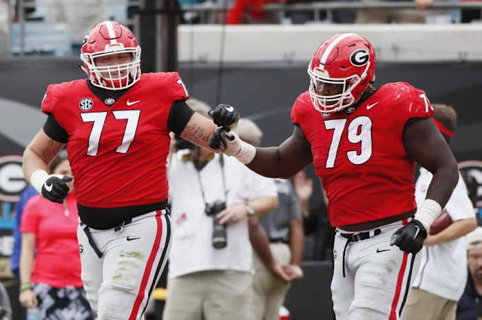 Cade Mays and Isaiah Wilson